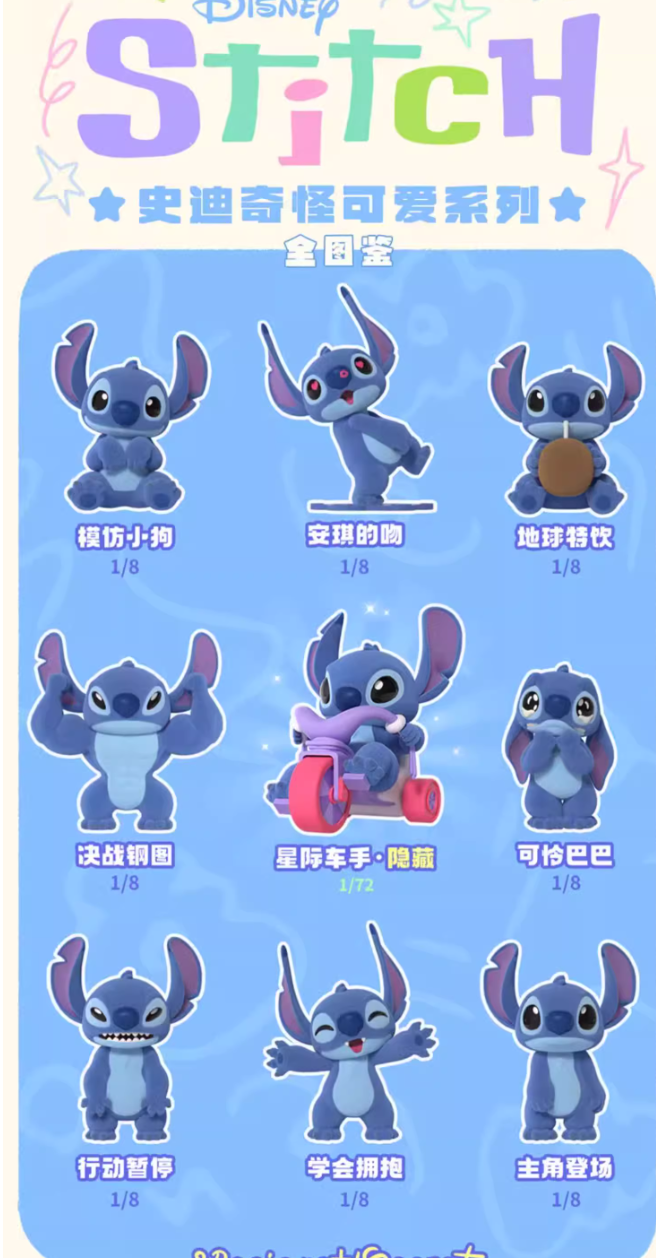 Stitch Cute Flocking Blind Box Stitch Star Baby