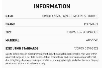 DIMOO Animal Kingdom Series Figures
